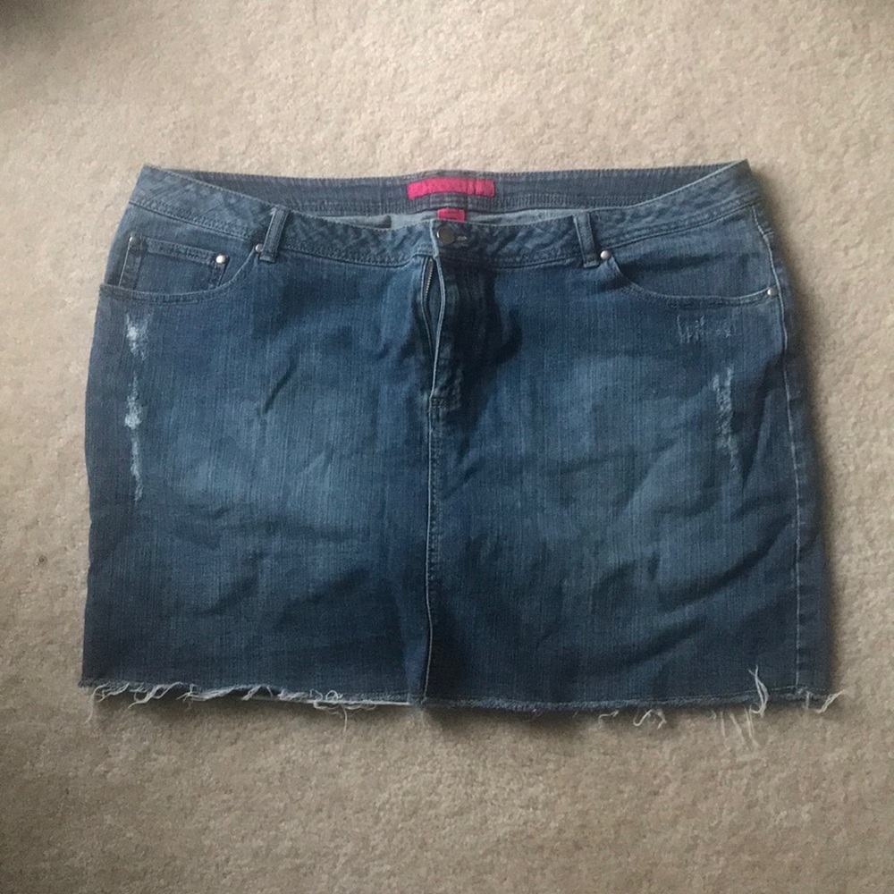 Plus size denim skirt